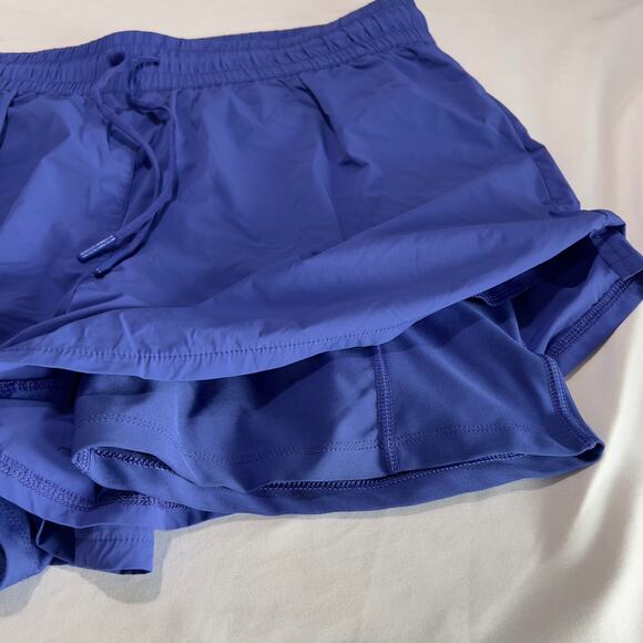 ✨SPYDER Active women 2-in-1 Running Training Shorts L Blue Stretch Liner gym - Picture 3 of 7